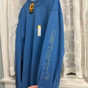 Carhartt Blue Graphic Long Sleeve Tee
